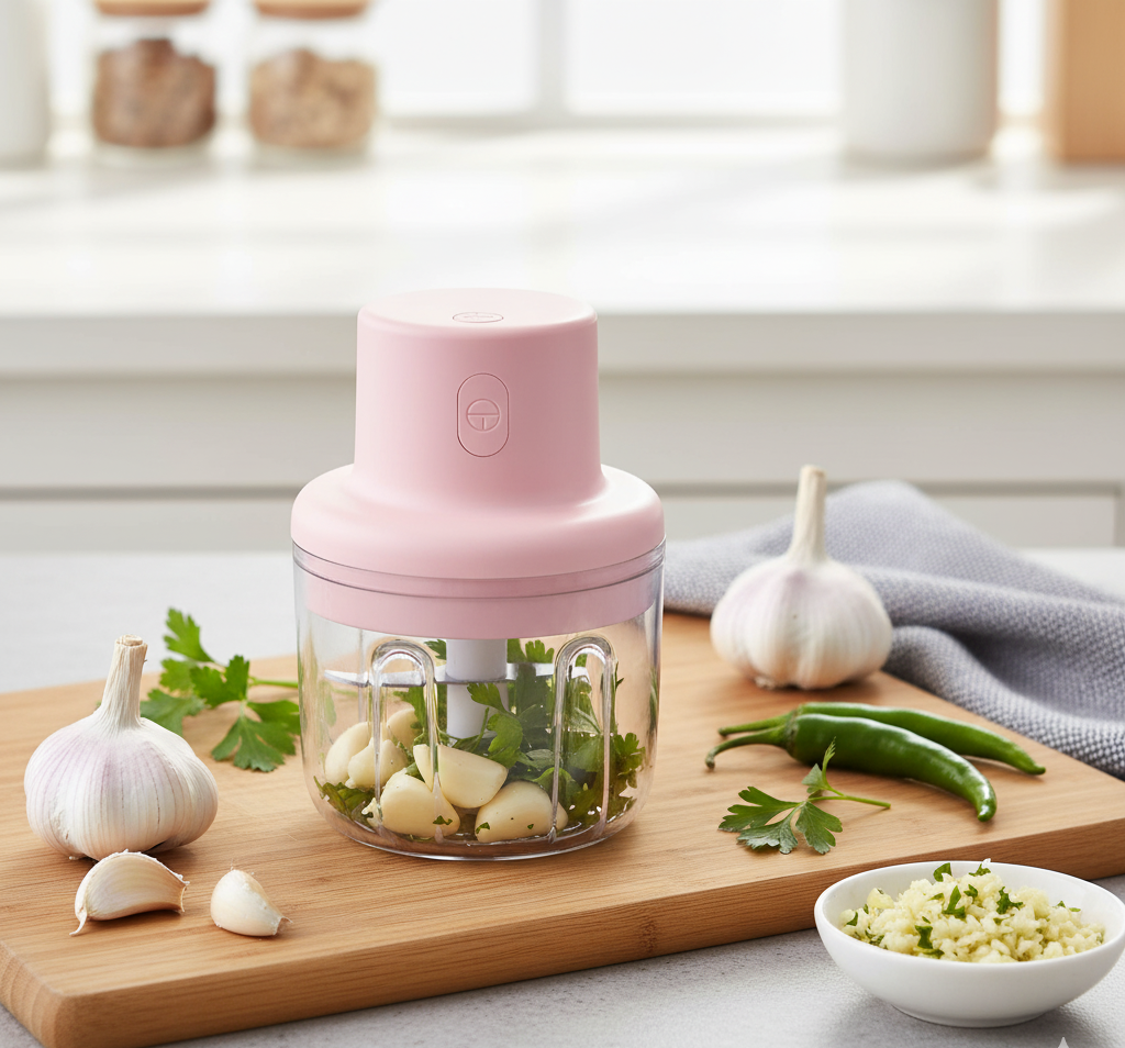 Electric Mini Garlic Chopper 250ml Electric Vegetable Chopper