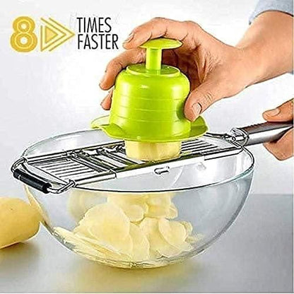 6 in 1 Stainless Steel Manual Vegetable Cutter