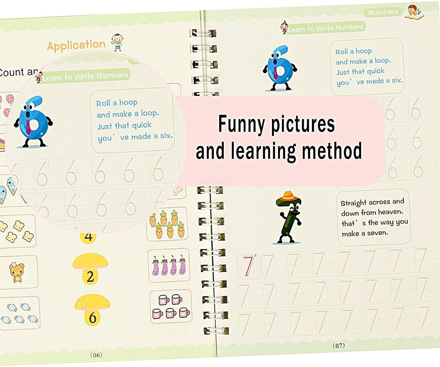 Magic Practice Copybook (4 Book + 10 Refill + 1 Pen + 1  Grip ) (A-127)