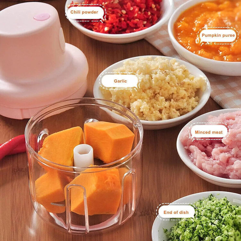 Electric Mini Garlic Chopper 250ml Electric Vegetable Chopper
