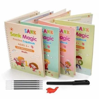 Magic Practice Copybook (4 Book + 10 Refill + 1 Pen + 1  Grip ) (A-127)