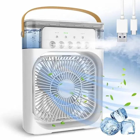 Zaypso Mini Air Cooler with Mist – USB Cooling Fan