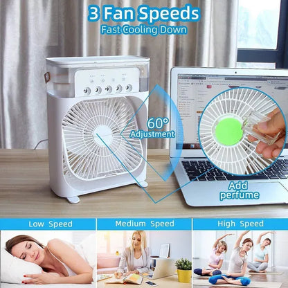 Zaypso Mini Air Cooler with Mist – USB Cooling Fan