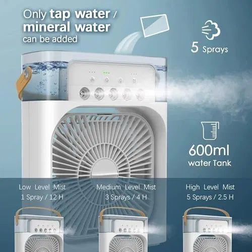 Zaypso Mini Air Cooler with Mist – USB Cooling Fan