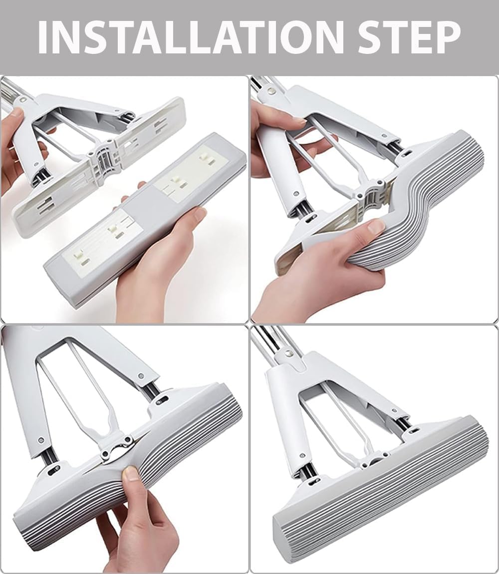 Multi-Purpose Foldable Floor Cleaning Squeeze Mop Wiper