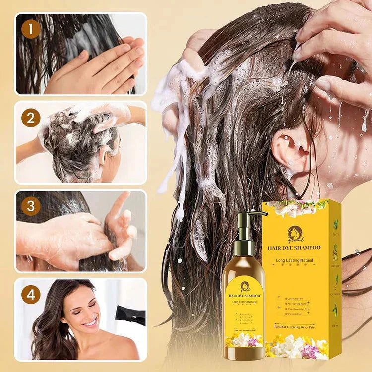 Long Lasting Natural Hair Dye Shampoo - Pack Off 3 ||  Buy 1 Get 2 Free !!